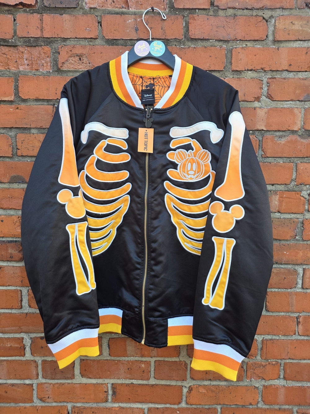Disney Halloween Glow-In-The-Dark Reversible Women's Varsity Jacket Large (F)